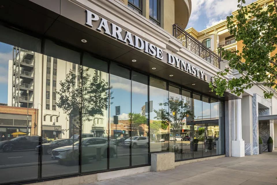 The Paradise Dynasty storefront at The Americana at Brand